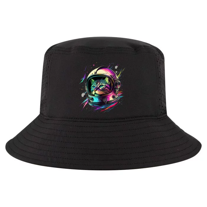 Astronaut Cat Space Cat Galaxy Kitten Cool Comfort Performance Bucket Hat