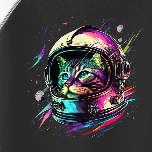 Astronaut Cat Space Cat Galaxy Kitten Toddler Fine Jersey T-Shirt