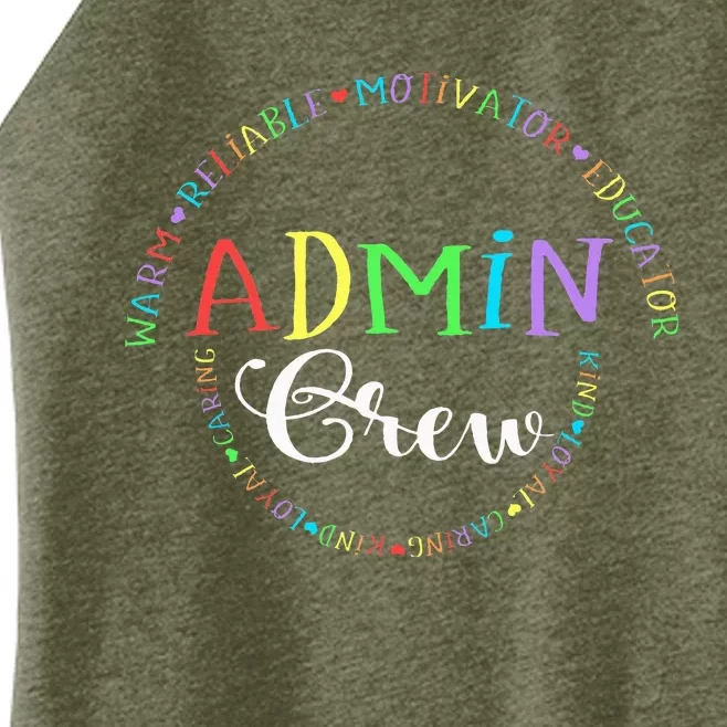 Admin Crew School Assistant Principal Squad Administrator Women’s Perfect Tri Rocker Tank