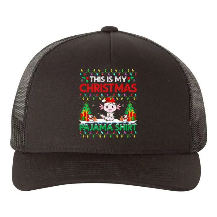 Axolotl Christmas Santa Hat Pajama Axolotl Lover Xmas Yupoong Adult 5-Panel Trucker Hat