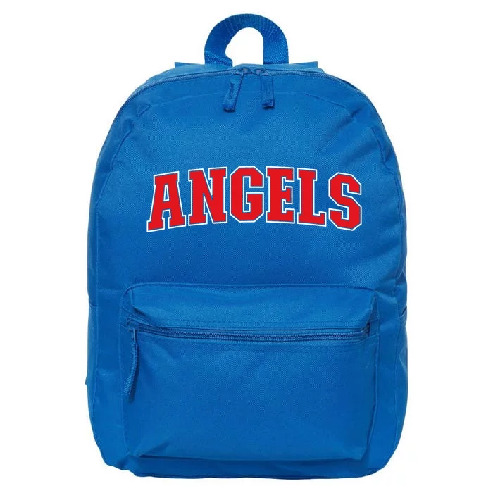 Angels California Souvenir Trip College Style Red Text 16 in Basic Backpack