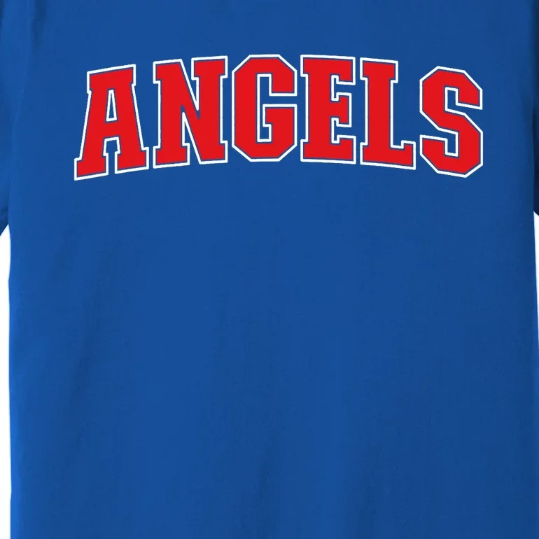 Angels California Souvenir Trip College Style Red Text Premium T-Shirt