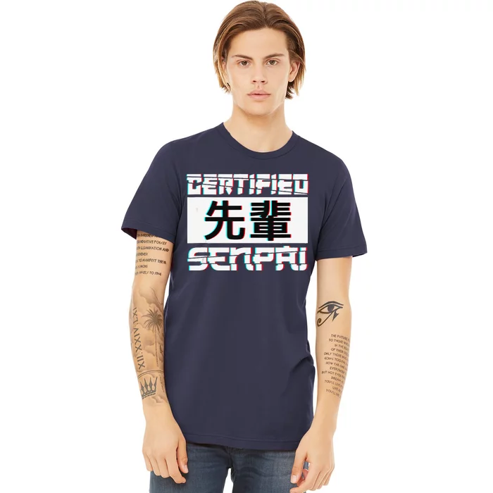 Aesthetic Certified Senpai Anime Otaku Manga Japanese Premium T-Shirt