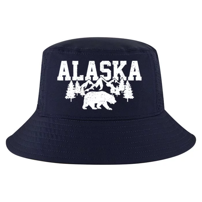 Alaska Cold Snow Mountains Cool Gift Cool Comfort Performance Bucket Hat