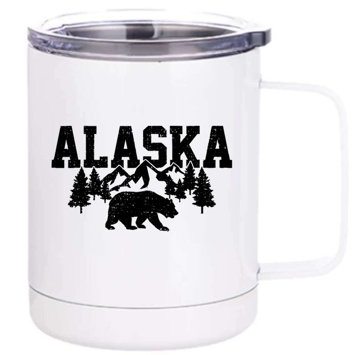 Alaska Cold Snow Mountains Cool Gift Front & Back 12oz Stainless Steel Tumbler Cup