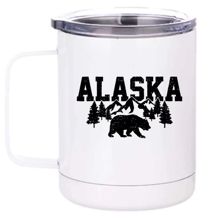 Alaska Cold Snow Mountains Cool Gift Front & Back 12oz Stainless Steel Tumbler Cup