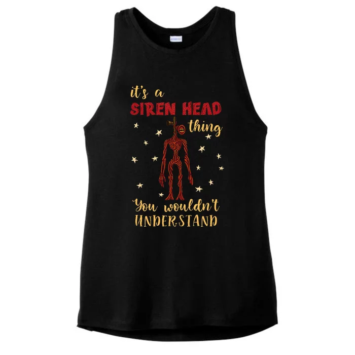 American Cryptid Siren Head Ladies Tri-Blend Wicking Tank