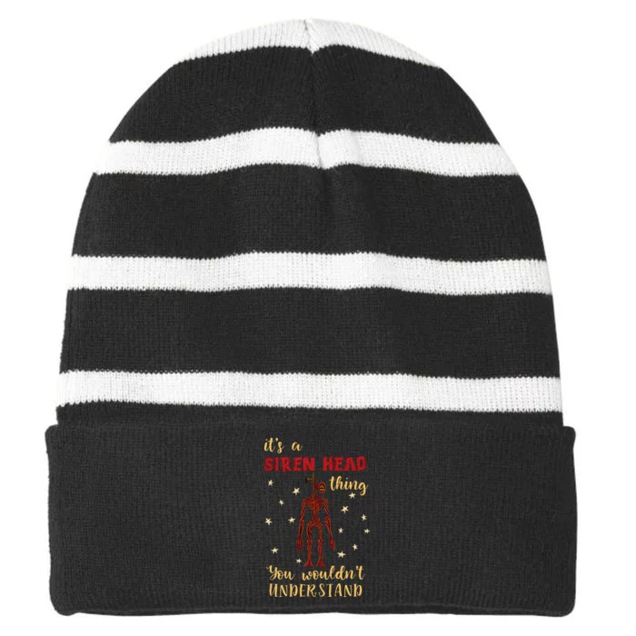 American Cryptid Siren Head Striped Beanie with Solid Band