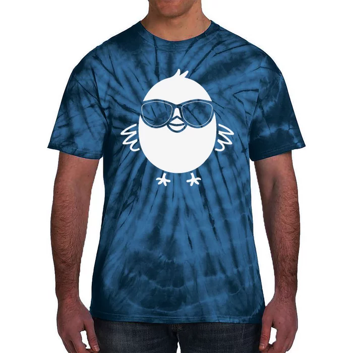 Animal Cute Simple Little Baby Chick With Sunglassses Tie-Dye T-Shirt