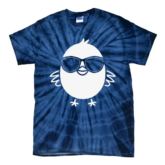 Animal Cute Simple Little Baby Chick With Sunglassses Tie-Dye T-Shirt