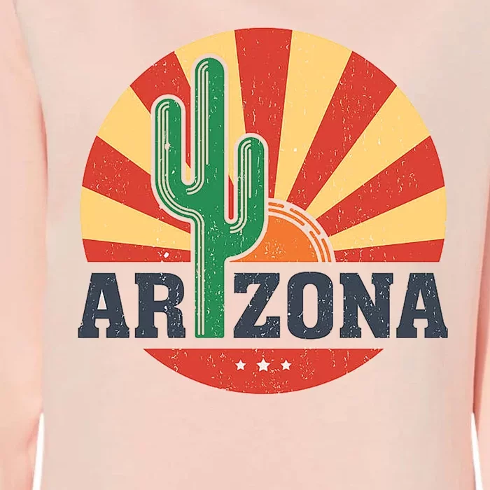 Arizona Cactus Sunset 3 Stars Womens California Wash Sweatshirt