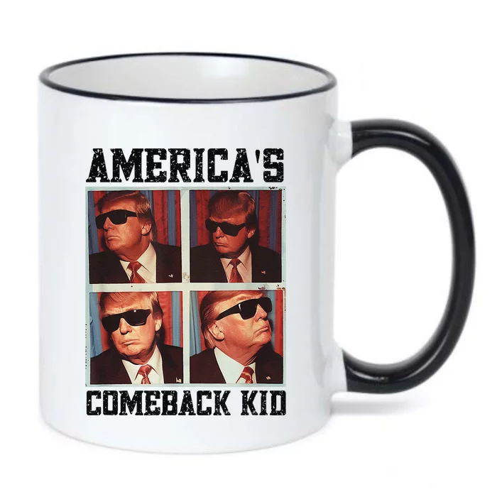 Americas Comeback Second Term President Trump Return Black Color Changing Mug