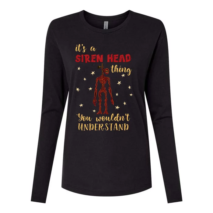 American Cryptid Siren Head Womens Cotton Relaxed Long Sleeve T-Shirt