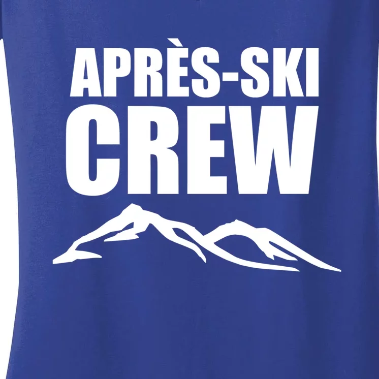 AprèsSki Crew Ski Skiing Party Gift Women's V-Neck T-Shirt