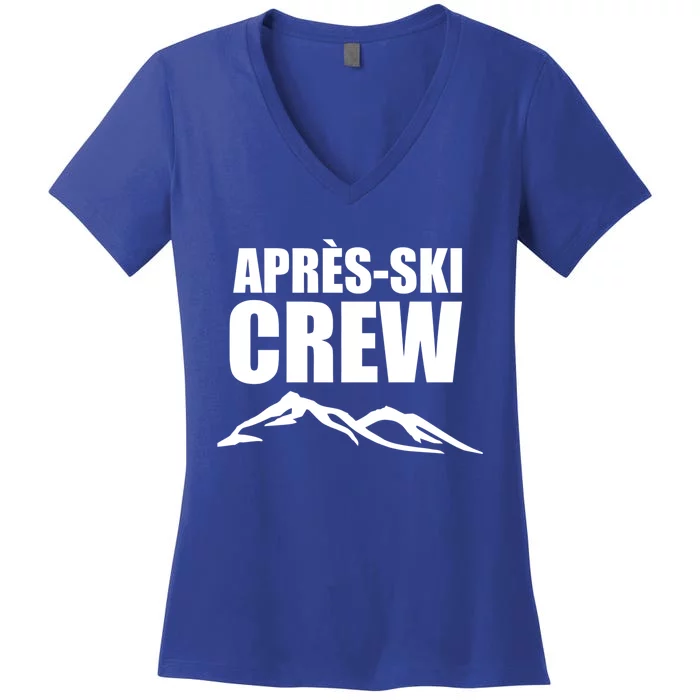 AprèsSki Crew Ski Skiing Party Gift Women's V-Neck T-Shirt