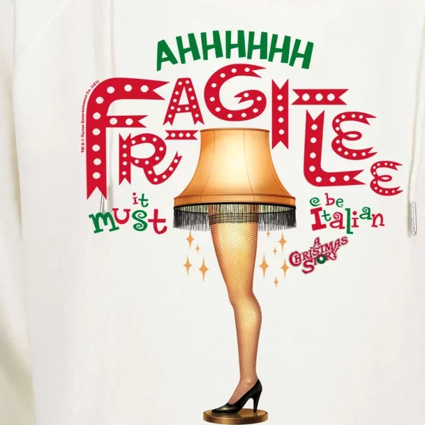 A Christmas Story Ahh Fragilee Funny Gift Womens Funnel Neck Pullover Hood