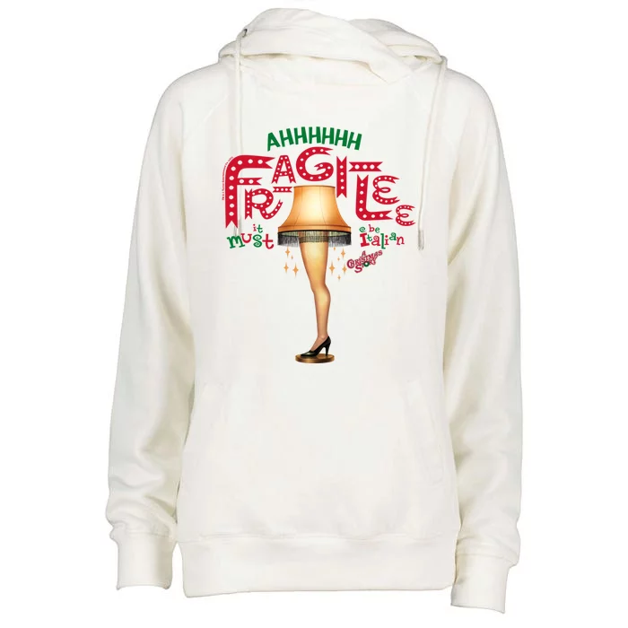 A Christmas Story Ahh Fragilee Funny Gift Womens Funnel Neck Pullover Hood