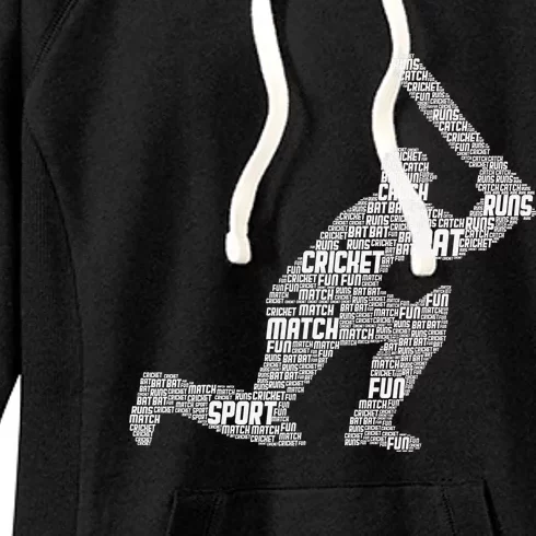 Activating Cricket Skills Sports Player Team Coach Women's Fleece Hoodie