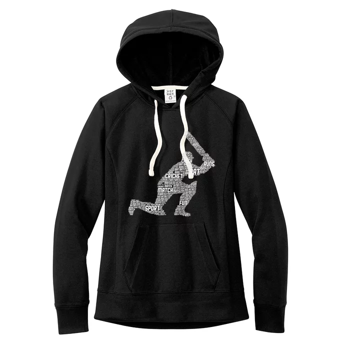 Activating Cricket Skills Sports Player Team Coach Women's Fleece Hoodie