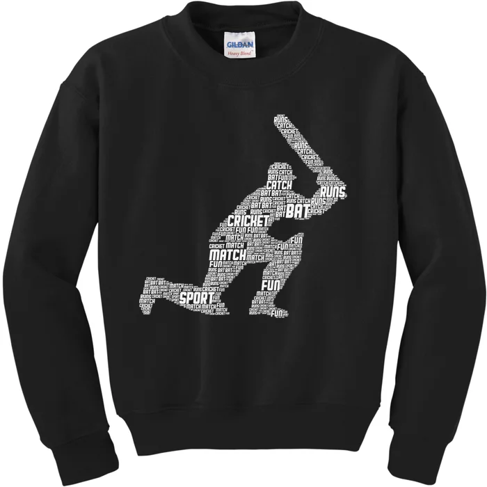 Activating Cricket Skills Sports Player Team Coach Kids Sweatshirt