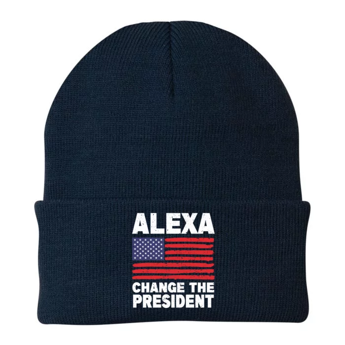 Alexa Change The President Funny Political Humor Gift Knit Cap Winter Beanie