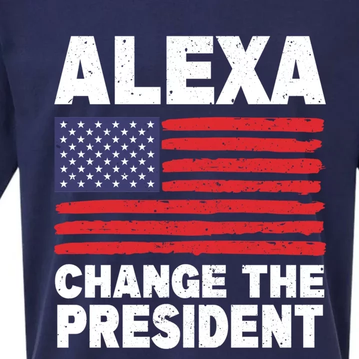 Alexa Change The President Funny Political Humor Gift Sueded Cloud Jersey T-Shirt