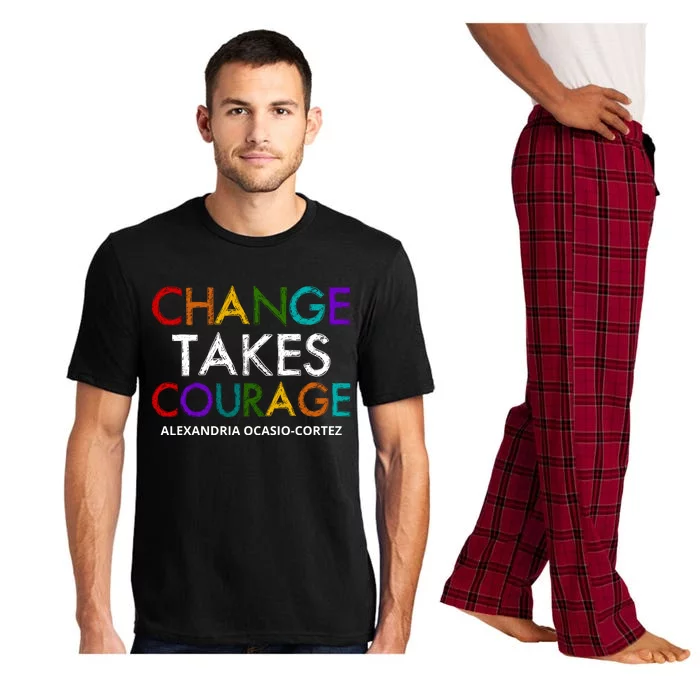 AOC Changes Takes Courage Alexandria Ocasio Cortez Pajama Set