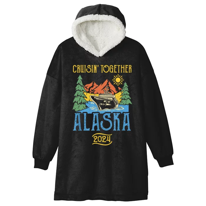 Alaska Cruise Together 2024 Hooded Wearable Blanket