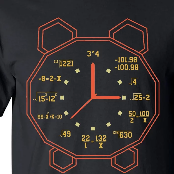 Alarm Clock Time Math Watch Mathematician Tall T-Shirt