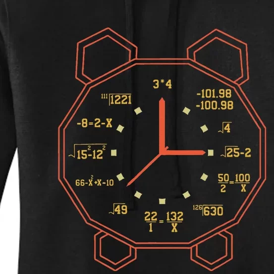 Alarm Clock Time Math Watch Mathematician Women's Pullover Hoodie