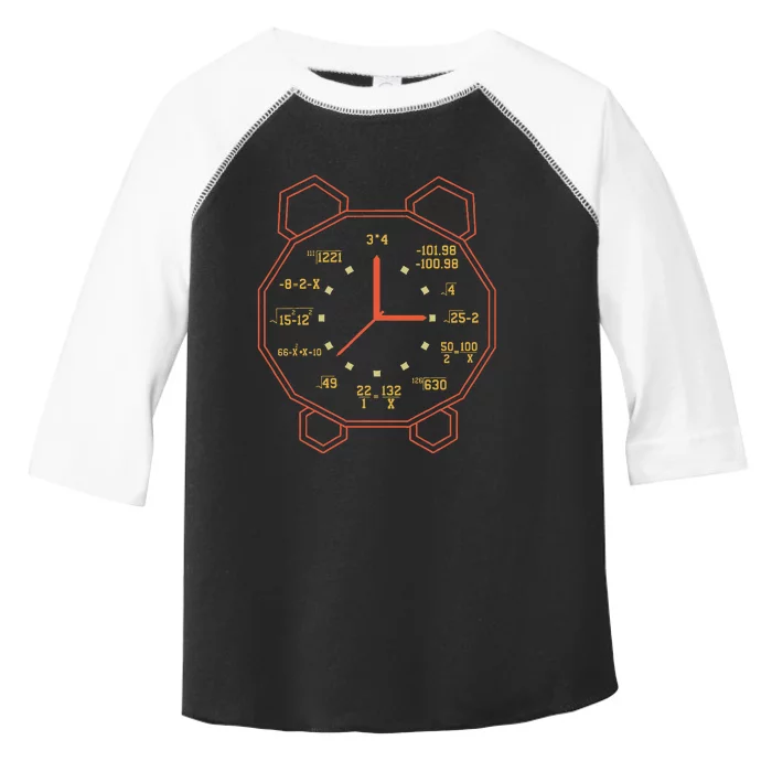 Alarm Clock Time Math Watch Mathematician Toddler Fine Jersey T-Shirt