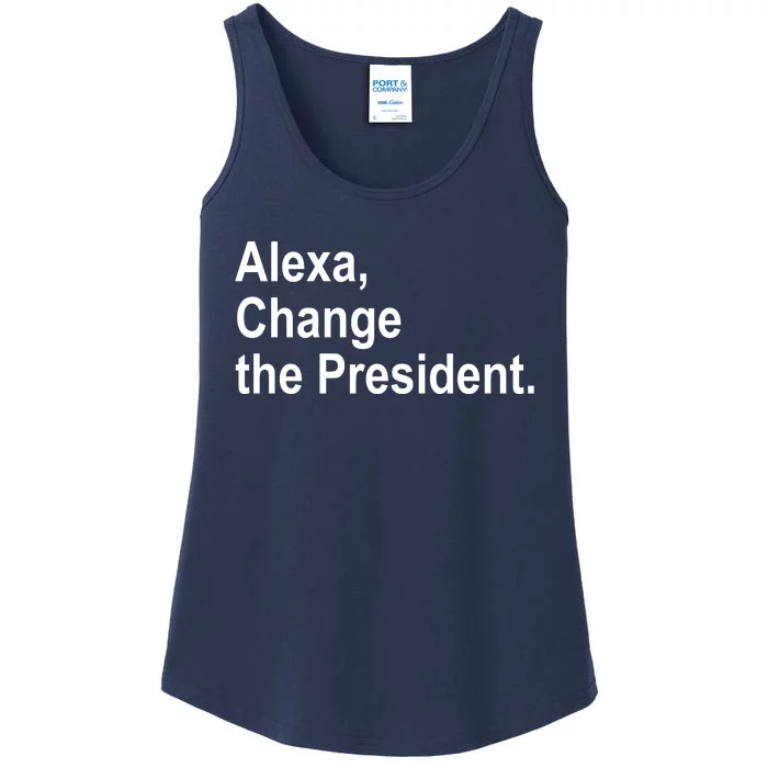 Alexa Change The President Anti Trump Funny Ladies Essential Tank