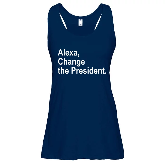 Alexa Change The President Anti Trump Funny Ladies Essential Flowy Tank