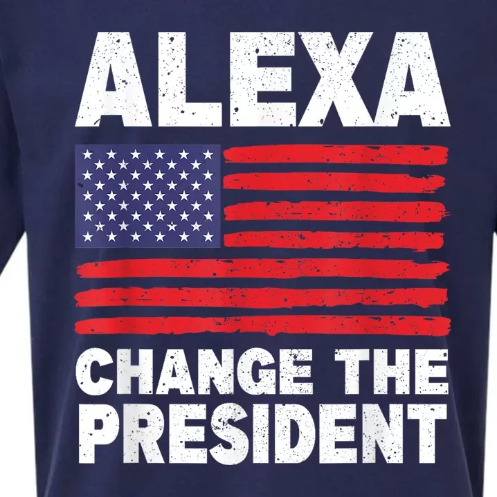 Alexa Change The President Funny Sueded Cloud Jersey T-Shirt