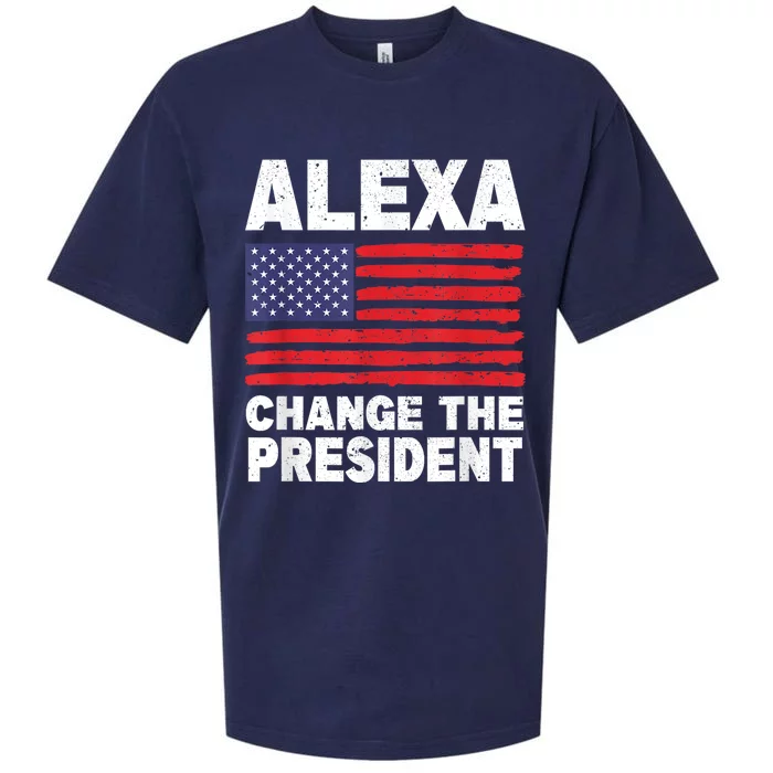 Alexa Change The President Funny Sueded Cloud Jersey T-Shirt