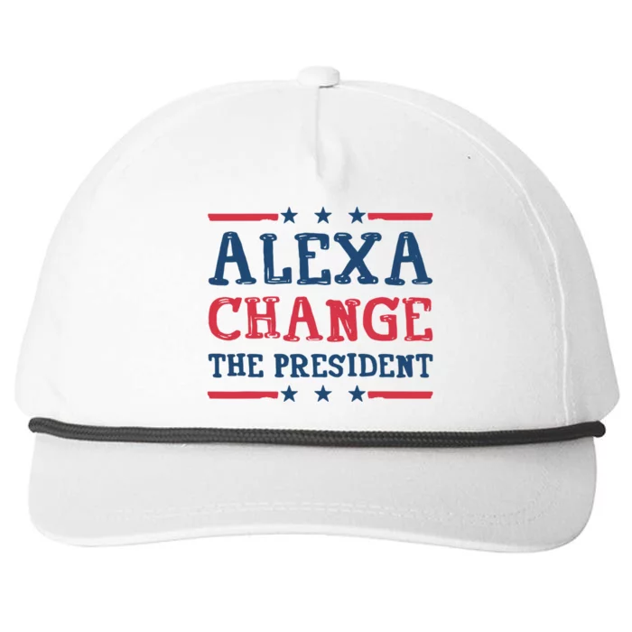 Alexa Change The President Funny Snapback Five-Panel Rope Hat