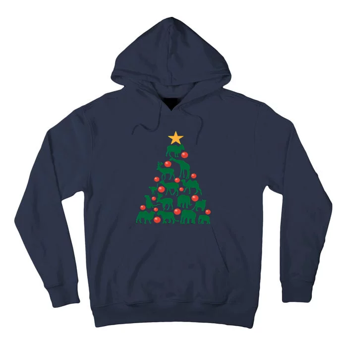 Animal Christmas Tree Tall Hoodie