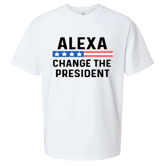 Alexa Change The President Men’s Funny Quote Sueded Cloud Jersey T-Shirt