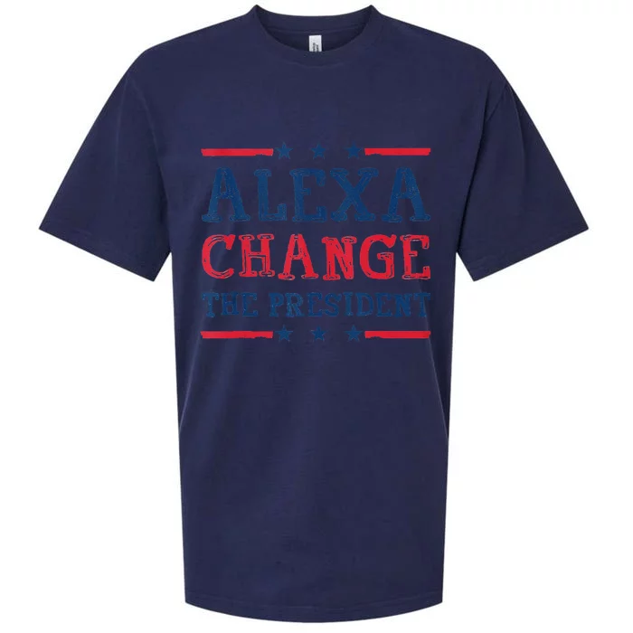 Alexa Change The President Funny Quote Humor Sueded Cloud Jersey T-Shirt