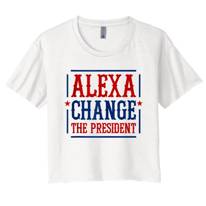 Alexa Change The President Women's Crop Top Tee