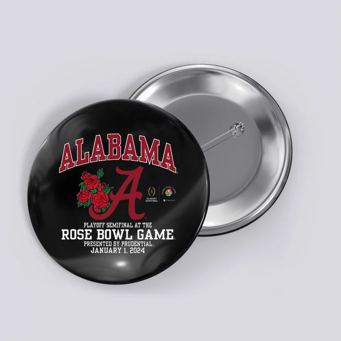 Alabama Crimson Tide Rose Bowl 2024 CFP Semi Football Flower Button