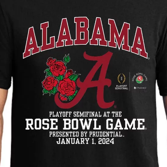 Alabama Crimson Tide Rose Bowl 2024 CFP Semi Football Flower Pajama Set