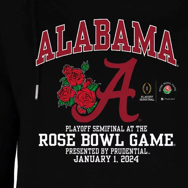 Alabama Crimson Tide Rose Bowl 2024 CFP Semi Football Flower Womens Funnel Neck Pullover Hood