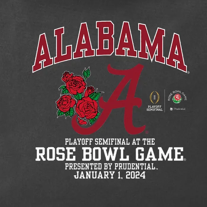 Alabama Crimson Tide Rose Bowl 2024 CFP Semi Football Flower Zip Tote Bag