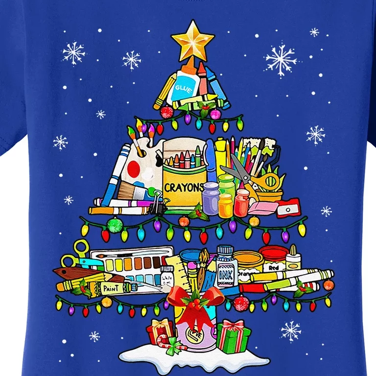 Art Christmas Tree Art Supplies Women's T-Shirt