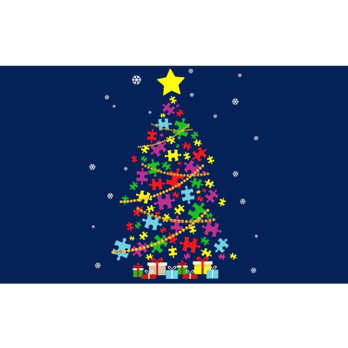 Autism Christmas Tree Autism Christmas Bumper Sticker