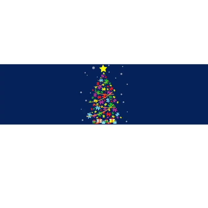 Autism Christmas Tree Autism Christmas Bumper Sticker