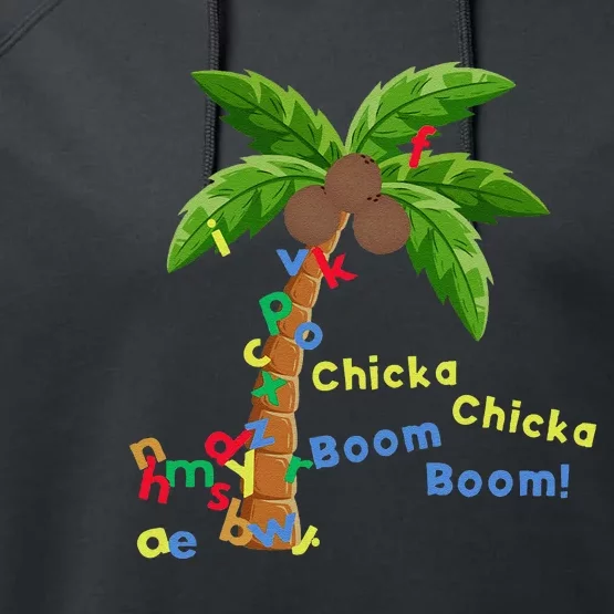 Alphabet Coconut Tree Chicka Chicka Boom Boom Performance Fleece Hoodie