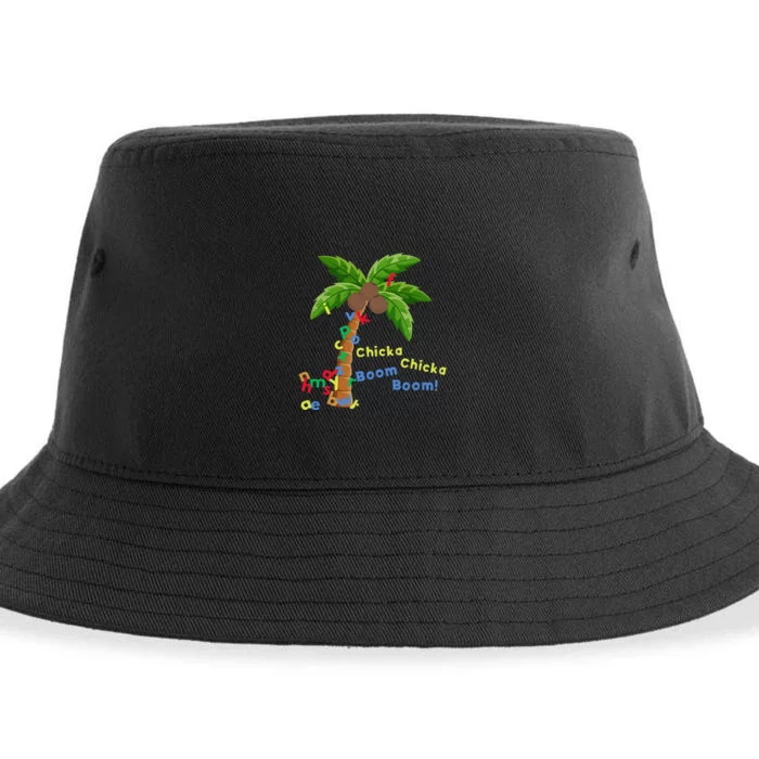 Alphabet Coconut Tree Chicka Chicka Boom Boom Sustainable Bucket Hat