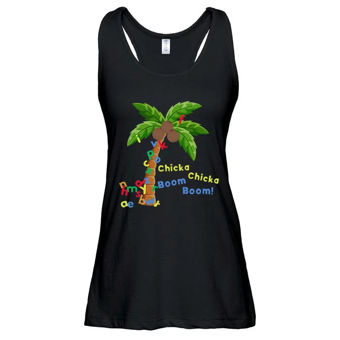 Alphabet Coconut Tree Chicka Chicka Boom Boom Ladies Essential Flowy Tank